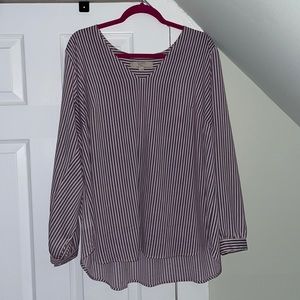 Red blue and white stripes. Loft. Size 20